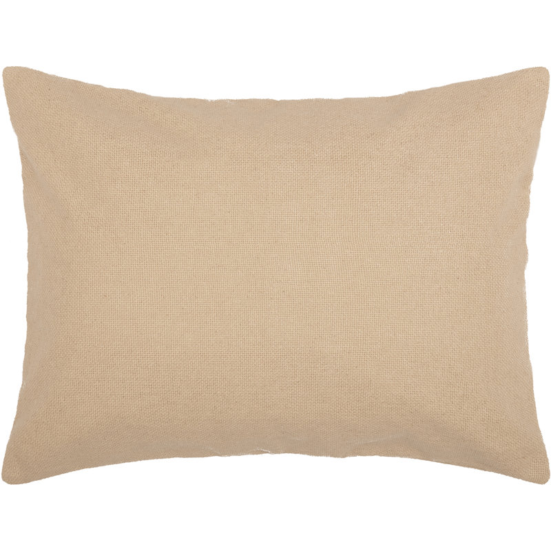 Vintage Tan Cotton Burlap Standard Pillow Sham