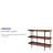 Ohlson Rustic Wood Grain Open-Style 3-Shelf Display Unit