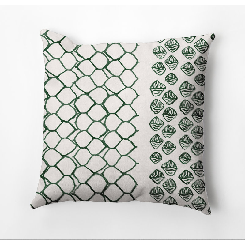 Housse de coussin carré et insert, Vert, 18" x 18", Non