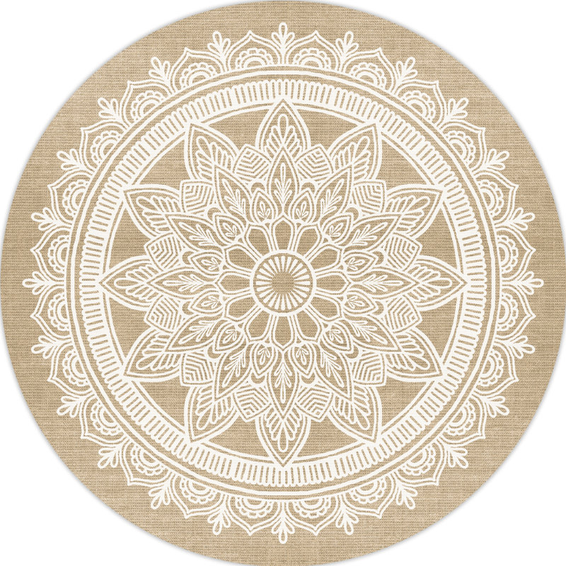 Valeria Round Vinyl Area Rug, Round 150cm