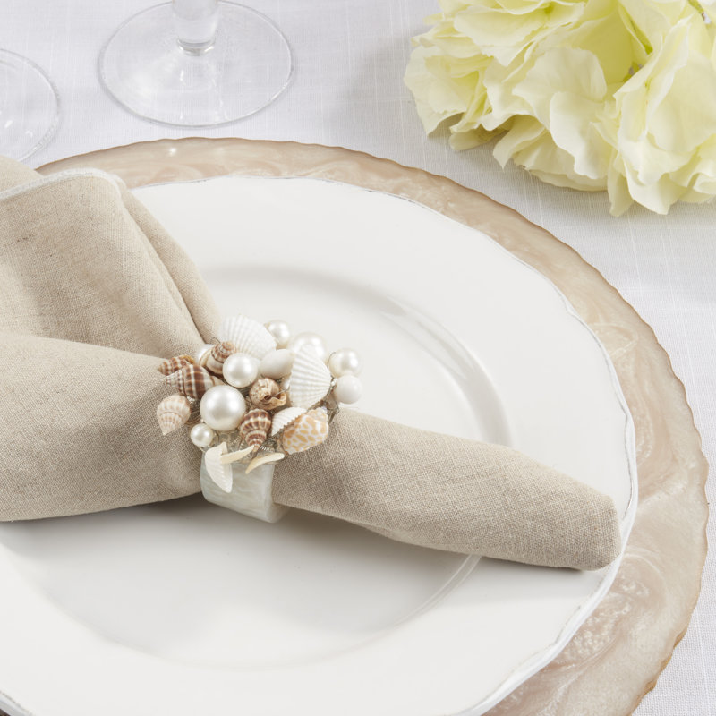 Rond de serviette en résine Seashore Splendor (ensemble de 4)