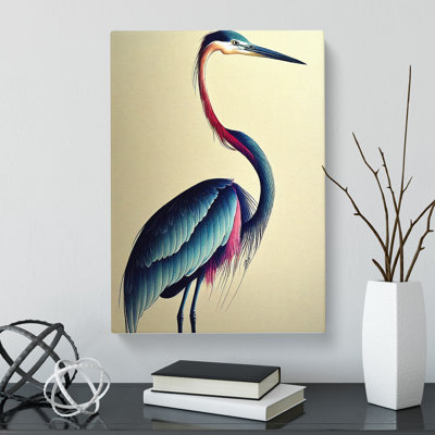 Watercolour Heron Bird Vol.2 - Wrapped Canvas