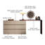 Coiffeuse avec miroir lumineux, 6 tiroirs