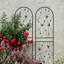 Ensemble de 4 treillis de jardin en métal 71 po x 19,7 po antirouille pour plantes grimpantes déco papillon