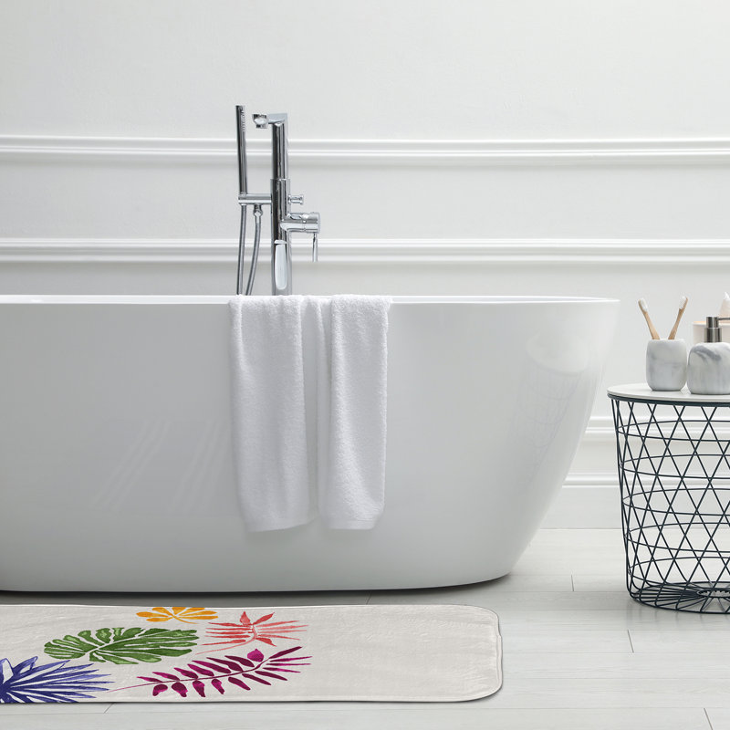 Microfiber Non-Slip Bath Mat, 17" W x 24" L