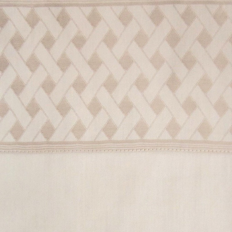Ara Sateen Sheet Set, Champagne Geometric, Full Sheet Set with 2 Pillowcases
