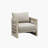 Riva 4 - Pieces Outdoor Patio Coversation Sofa Set, 3D Teak-Like Texture Finished, Aluminum Frame-129574441