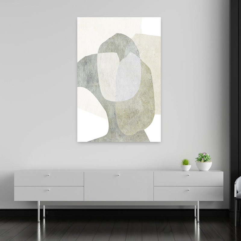 Art contemporain abstrait géométrique contemporain, H 60 po x l 40 po
