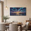Voiliers dans le port sous les aurores boréales - Tableau sur toile-1067770861
