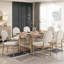 Ensemble élégant et confortable de 2 chaises d'appoint rembourrées en tissu au design luxueux classique