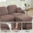 U-shaped sofa, deep-seated sofa with a removable ottoman-33890001-33890006