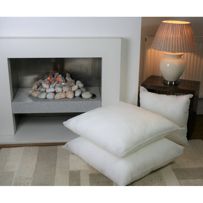 White Square Cushion, 40cm H x 40cm W x 7cm D