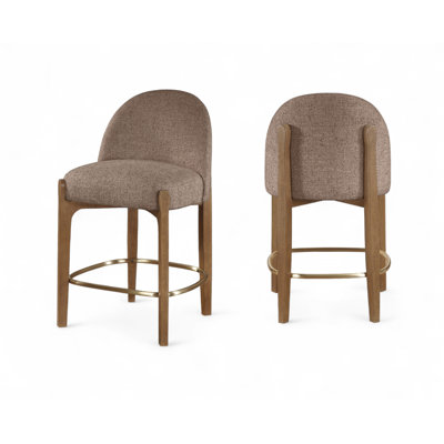 Tabouret de comptoir rembourré en tissu Maud