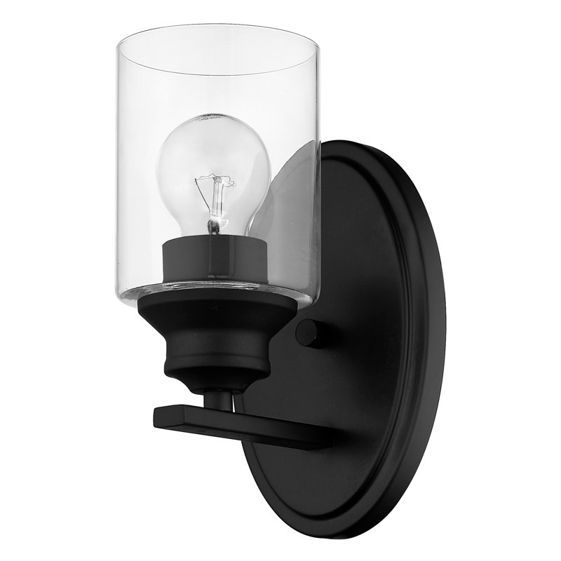 Appliquee à bras noir mat 1 lumière dimm Powell