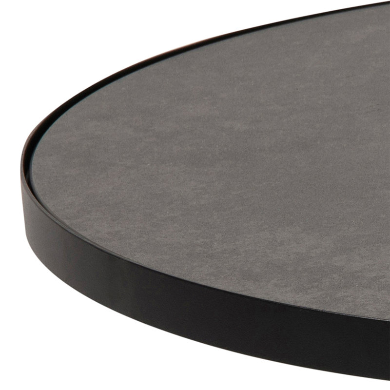Balliet Coffee Table, 40 H x 65.70 W x 65.70 D cm, Black Top/Black Base