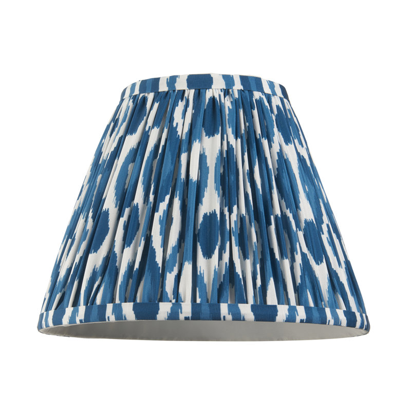 Ikat Lamp Shade, 18.5cm H x 12.5cm W x 25cm D, Blue
