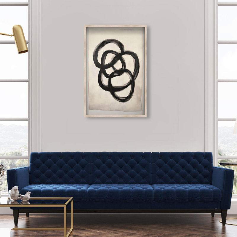 Oliver Gal Urban Mirage II Abstract - Luxury Shadowbox Framed Wall Art, 56" H x 38" W, Cream