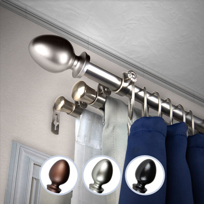 Alfried Steel Adjustable Triple Curtain Rod