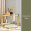 Table d'appoint hexagonale de luxe, plateau en verre trempé transparent avec structure en acier inoxydable doré, table basse décorative pour le salon, la chambre à coucher ou le bureau