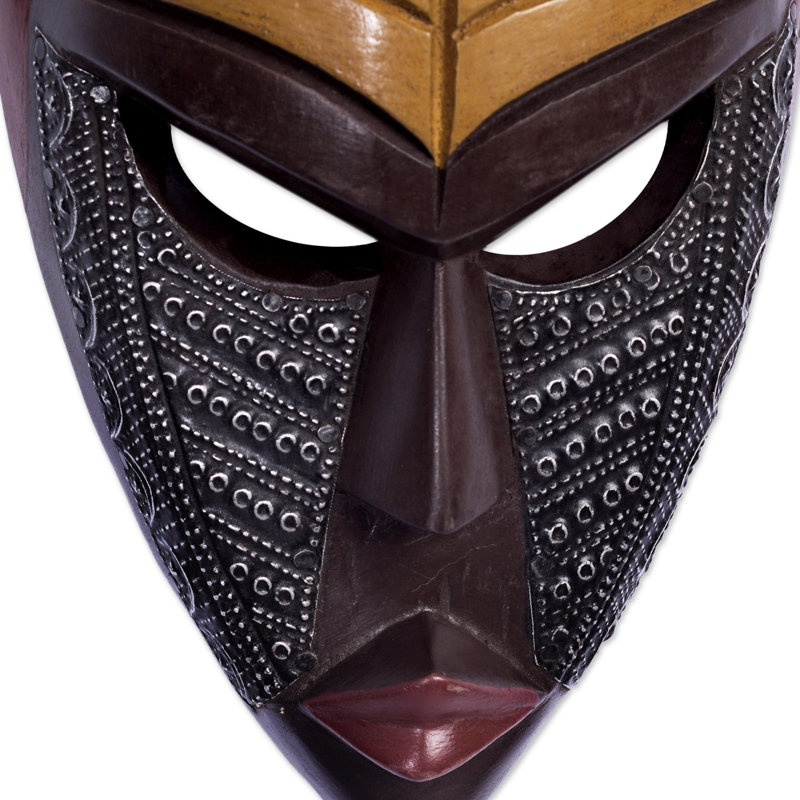 Sculpture ancestrale de masque de chauve-souris africain
