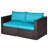 59'' Wide Straight Wicker Loveseat with Cushions-226978231