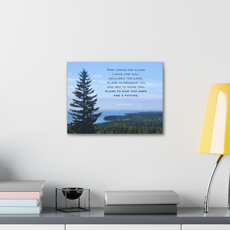 Declares The Lord Jeremiah 29:11 - Wrapped Canvas Print, 30cm H x 41cm W