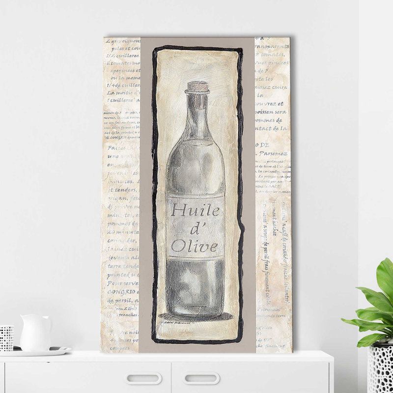 Huile d'olive - peinture, Toile tendue, H 48 po x l 28 po x P 1,5 po