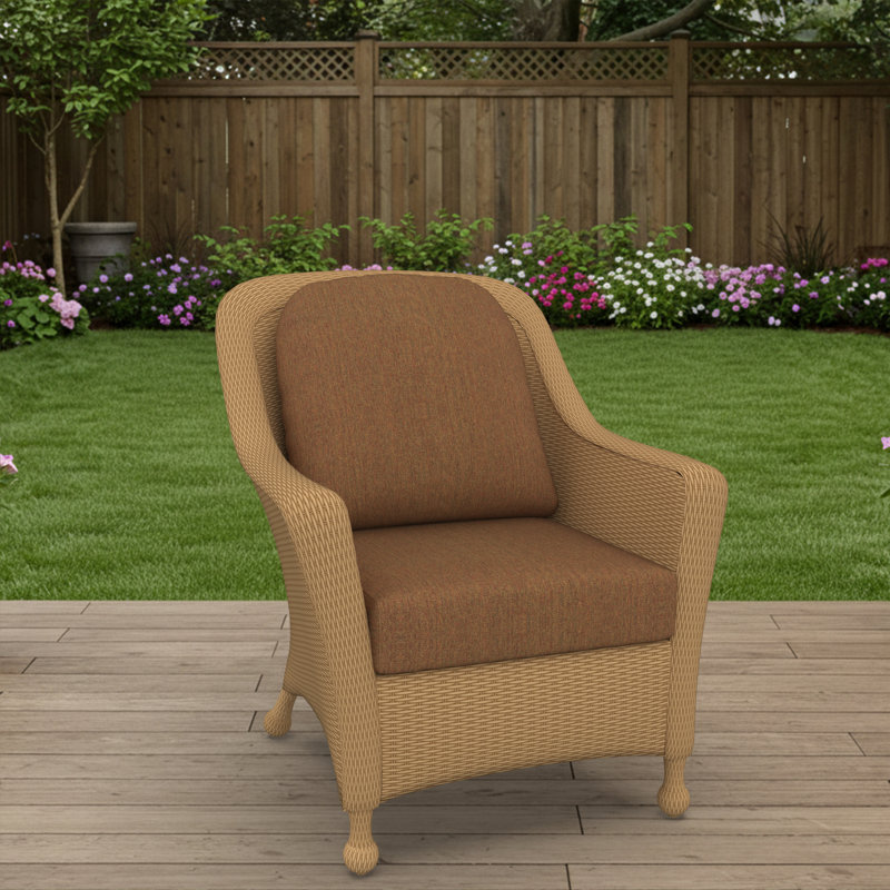 Outdoor Sunbrella® Seat/Back Cushion, Canvas Teak