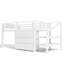 Lit mezzanine simple avec espaces de rangement multiples et lumières intégrées-524193893