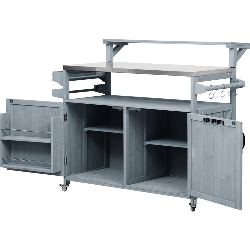 Îlot de cuisine extérieur Style, Gris te bleu