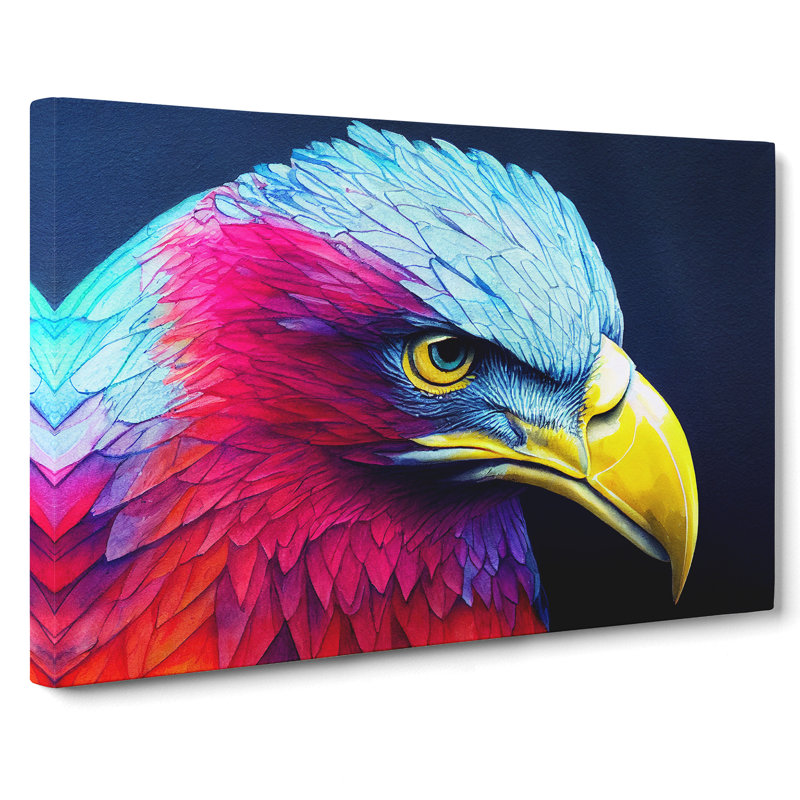 Eagle Bird Watercolour Vol.3 - Wrapped Canvas, 35cm H x 50cm W