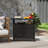 Outsunny Wicker Outdoor Storage Cabinet, Rattan Outdoor Bar Table with 2 Doors and Shelf, Outdoor Buffet Cabinet Sideboard with Metal Slatted Countertop for Poolside, Patio, Backyard-107382608