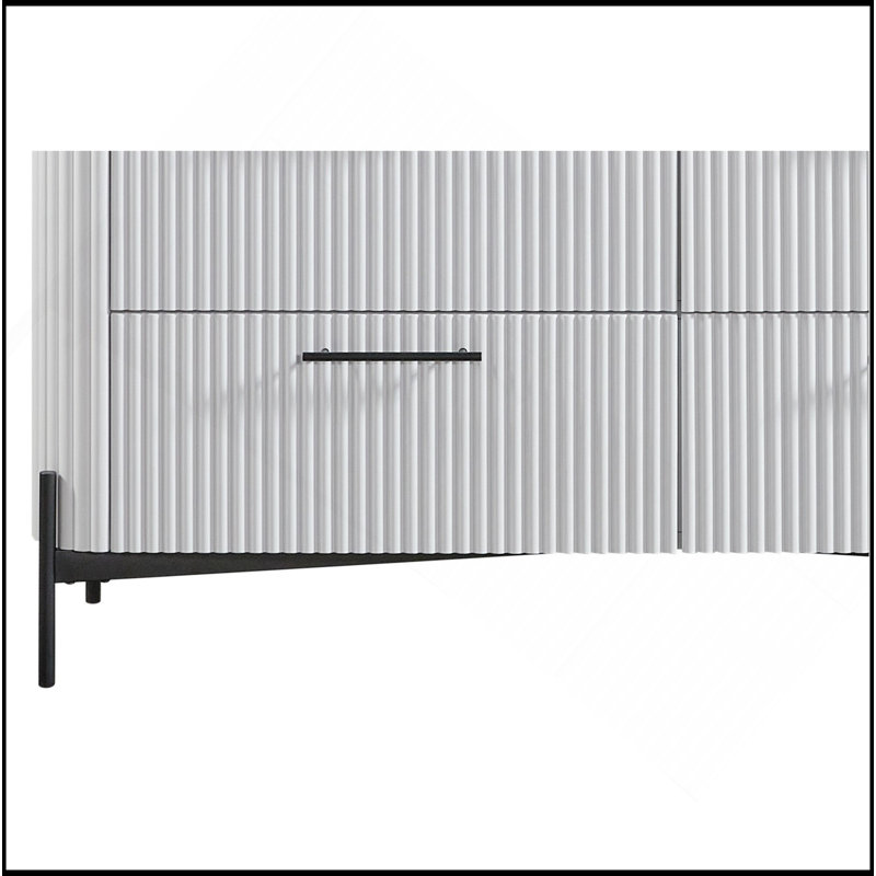 Commode 6 tiroirs - Blanc, Blanc