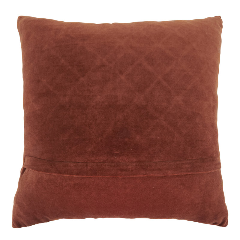 Housse de coussin en velours Diamond Pintuck, Orange, Duvet de canard