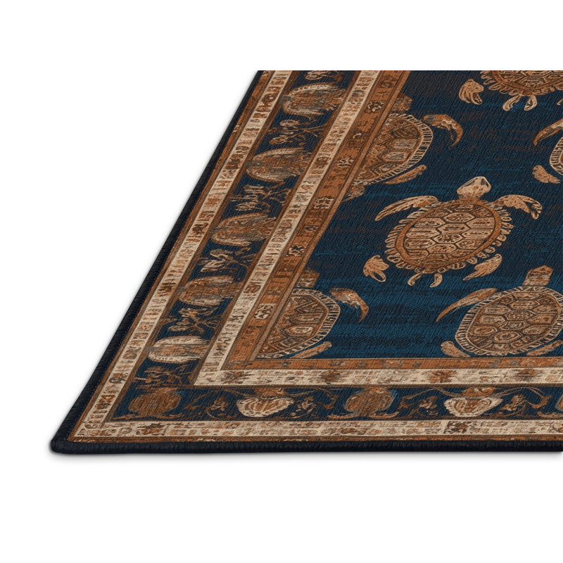Tapis brun lavable à la machine, Carré 8 pi