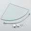 Tempered Glass Corner Rack for Bathroom Shower, Wall Mounted Storage Rack