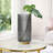 Aybars 10" Ribbed Glass Hurricane Table Vase (Brown)-95418589-119606562