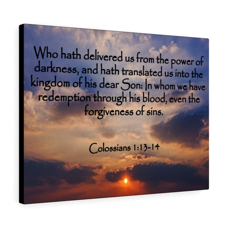 Into The Kingdom Of His Dear Son Colossians 1:13-14 - Wrapped Canvas Print, 30cm H x 41cm W