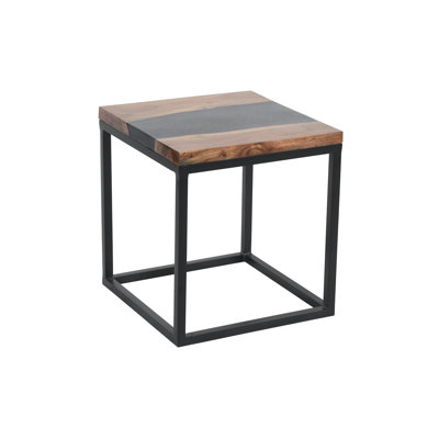 Block Epoxy End Table