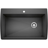Diamond SILGRANIT 33.5" L x 22" W Super Single Drop-in/Undermount Kitchen Sink