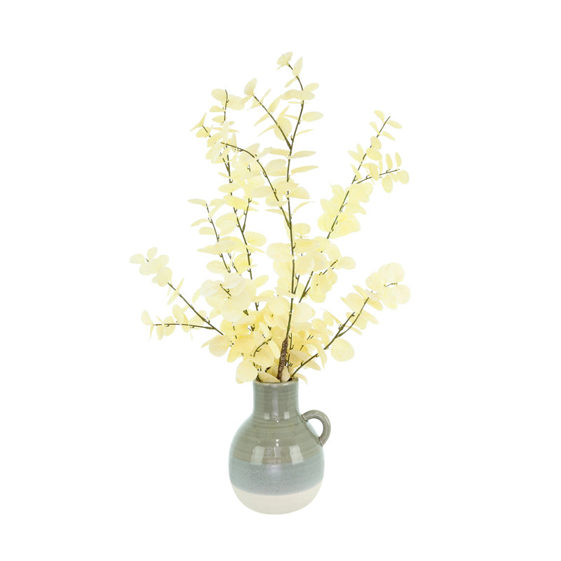 Blanched Eucalyptus Arrangement in Ceramic Jug