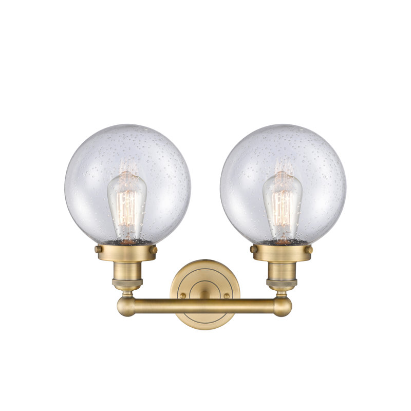 Alphonsa 2 - Light Dimmable Vanity Light, Seedy, Brushed Brass