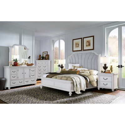 Chanais Collection Cream Upholstered Bedroom Set