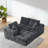 108" Green Chenille Sectional Sofa, Tufted Design & Pocket Springs, No Assembly-124206734-118691999