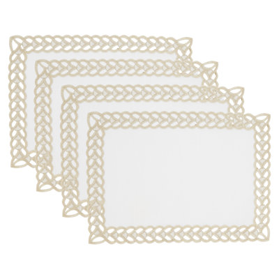 Napperon rectangulaire en polyester sans motif