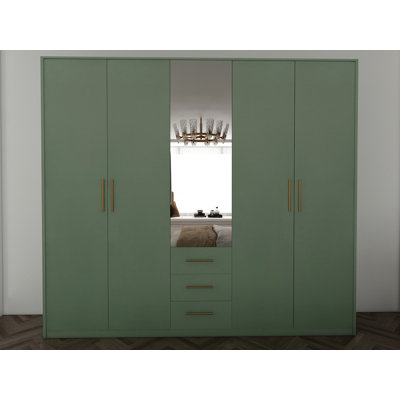 Pamel 5 Door Manufactured Wood Wardrobe