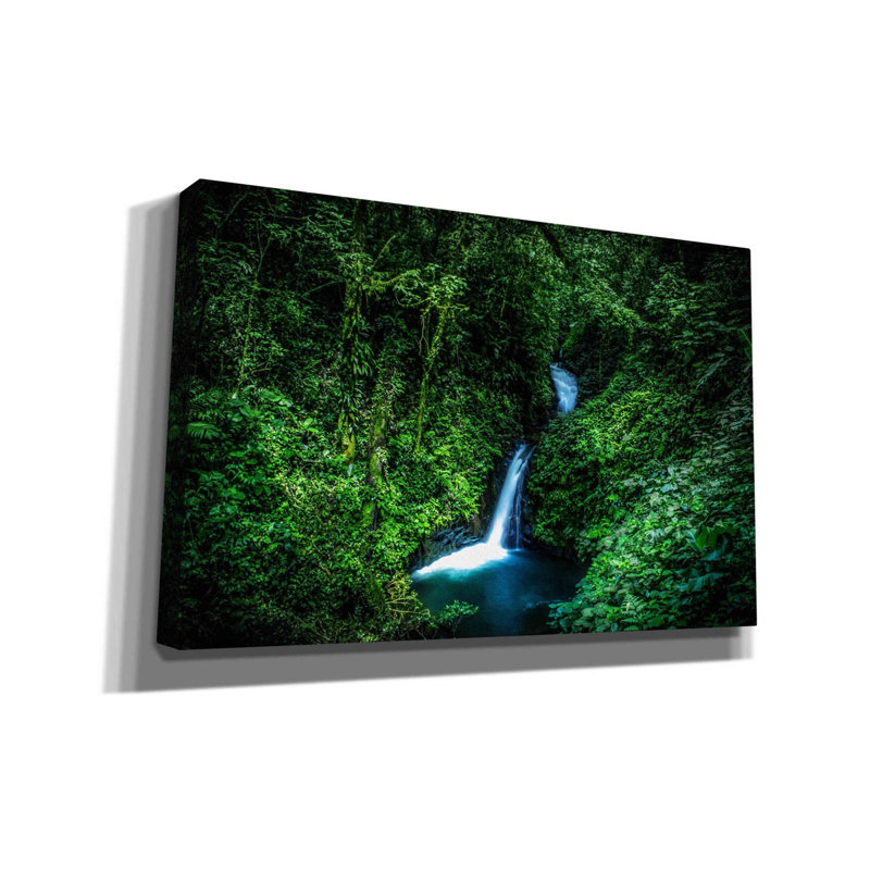 «Jungle Waterfall» par Nicklas Gustafsson, art mural sur toile, H 26 po x l 40 po x P 1,5 po