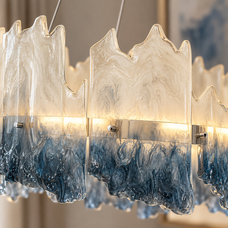 Lustre de tambour sculptural DEL Gadon de 28 po à intensité variable