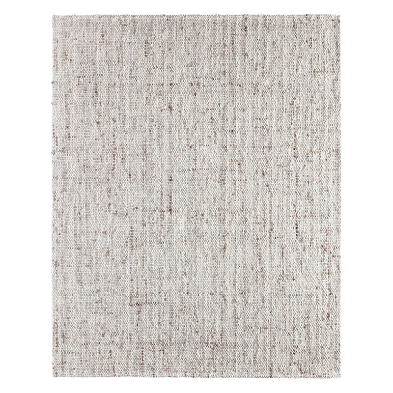 Tapis crème en laine fait à la main Noren, Rectangle 12 pi x 15 pi