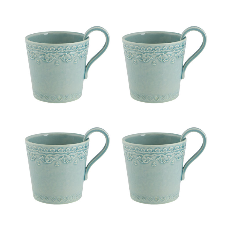 Rua Nova Earthenware Coffee Mug, 16.9, Antique White